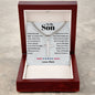 To My Son from Mom - Stand Tall - Personalized Cross Necklace with Cuban Link Chain