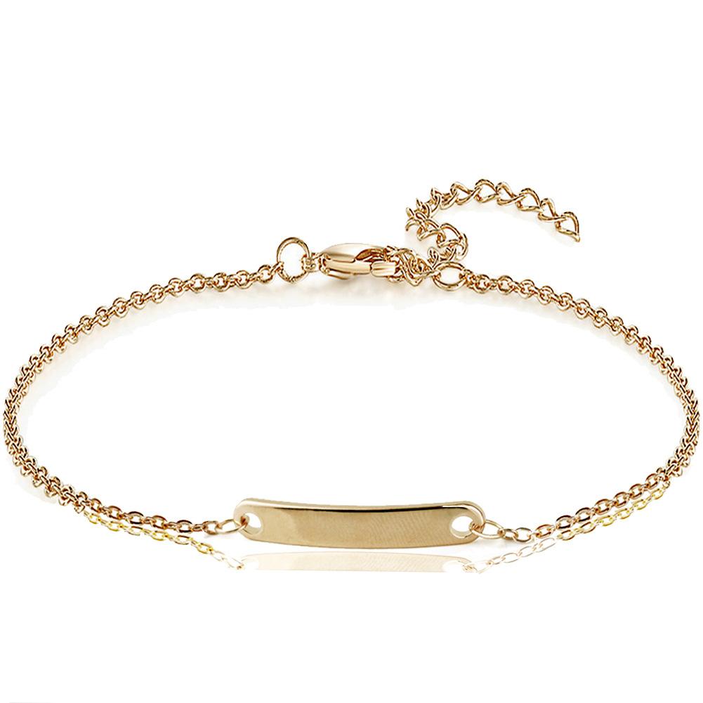 Glow Up Chain & Link Bracelets Gold / Alison Custom Engraved Name Bracelet