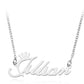 Glow Up Name Necklaces Silver Color / 45 cm Custom Crown Name Necklace