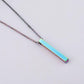 Glow Up Pendant Necklaces Iridescent / Name Engrave 1 side 3D Engraved Bar Necklace