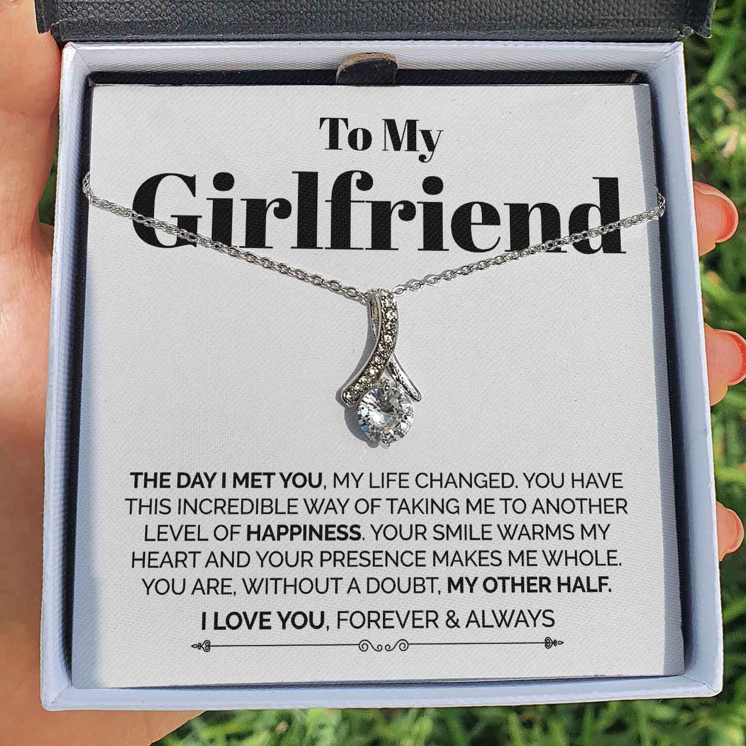 GlowUP To My Girlfriend  - The Day I Met You - Ribbon Necklace