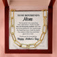 ShineOn Fulfillment Jewelry 14K White Gold Finish To my Boyfriend's Mom - Thank you  - Forever Linked Necklace