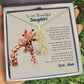 ShineOn Fulfillment Jewelry 14K White Gold Finish To My Daughter - Giraffes Necklace - Loved More Than You'll Ever Know - Mum