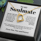 ShineOn Fulfillment Jewelry 18k Yellow Gold Finish / Two-Toned Box To my Soulmate - The day I met you - Forever Love Necklace