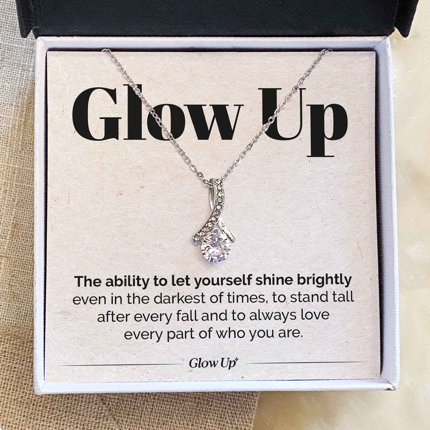 ShineOn Fulfillment Jewelry Glow Up - Shine Brightly - Ribbon Necklace