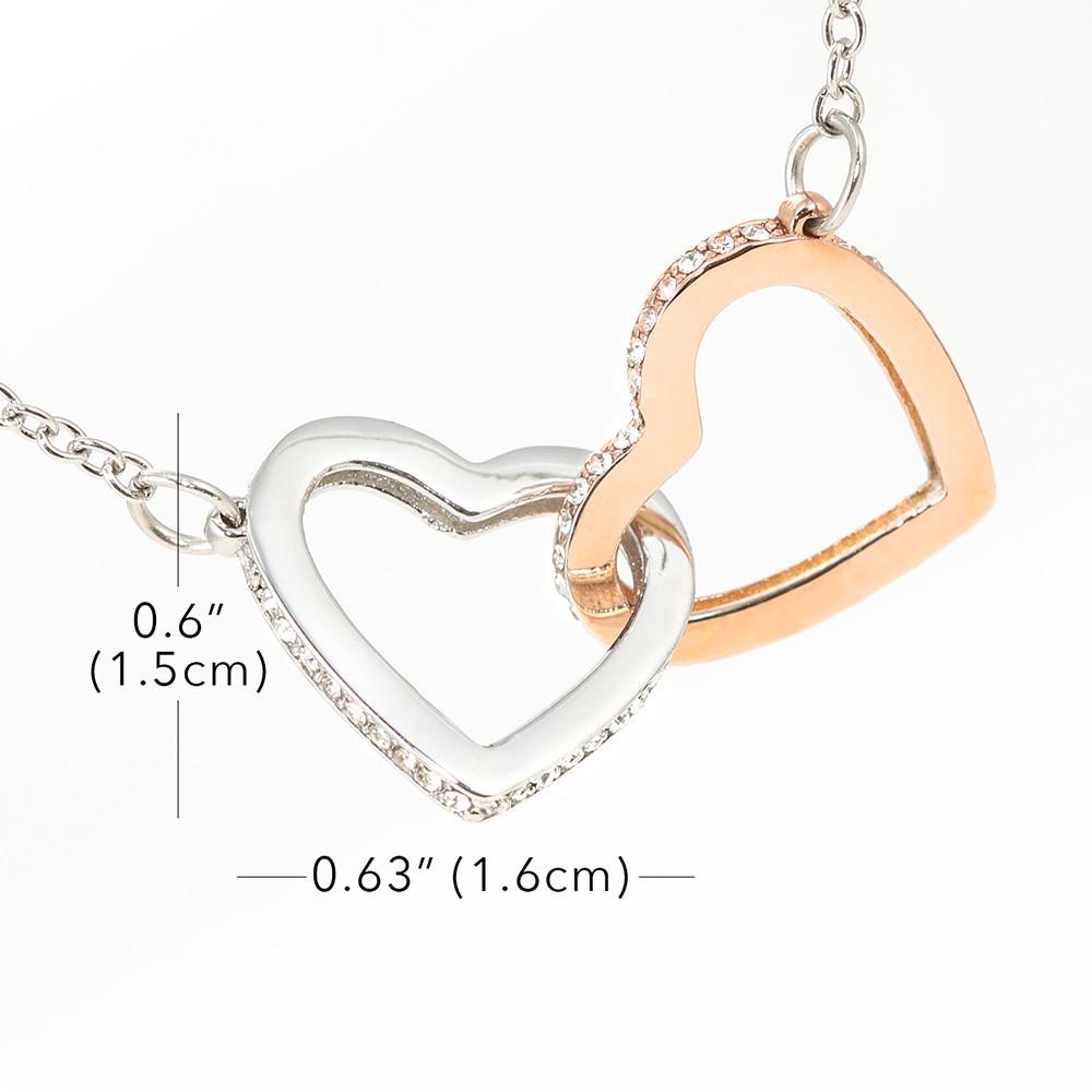 ShineOn Fulfillment Jewelry Interlocking Heart Insert Template To My Daughter - Interlocked Heart - Always Here For You