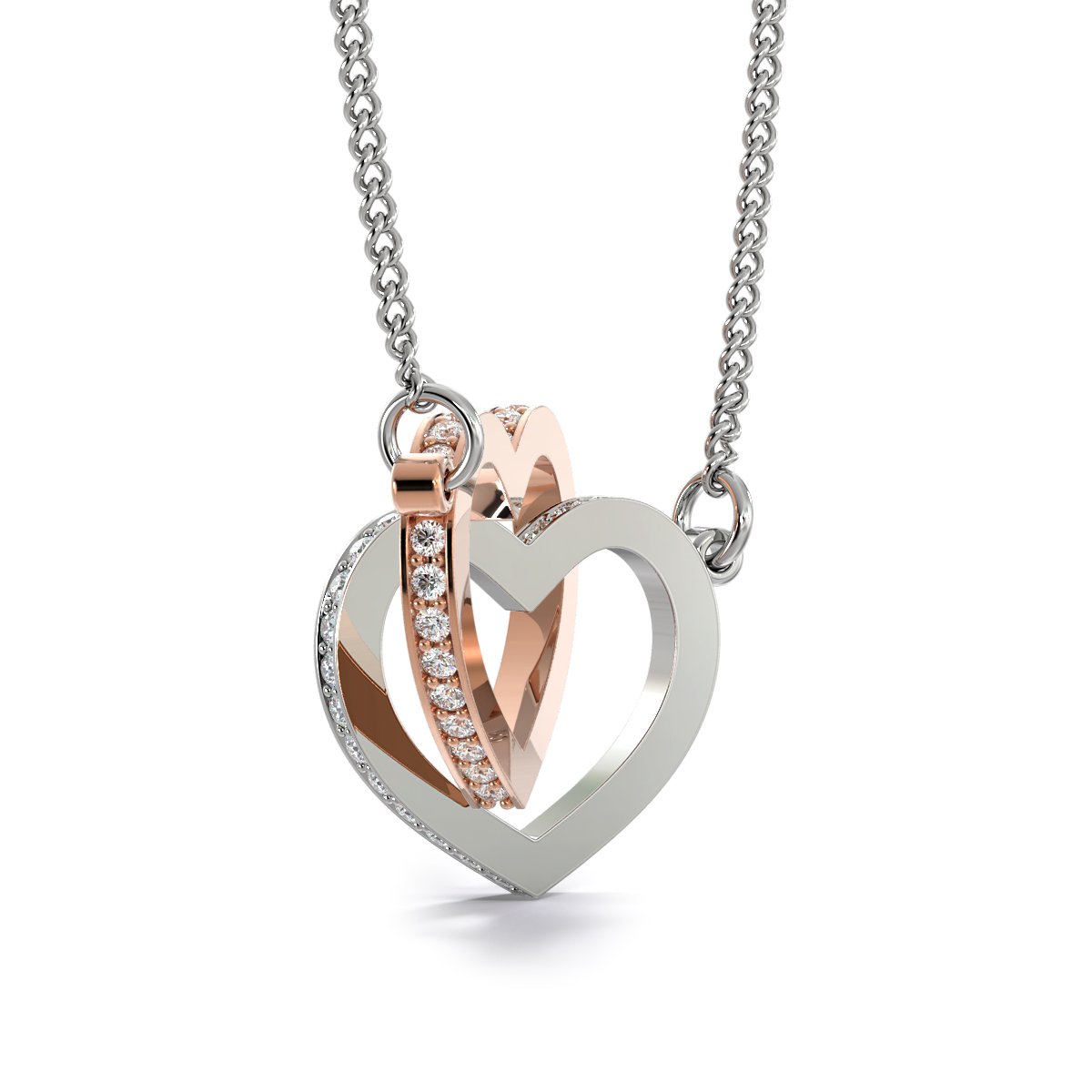 ShineOn Fulfillment Jewelry Interlocking Heart Insert Template To My Mother - Interlocked Hearts - The Best Among The Rest