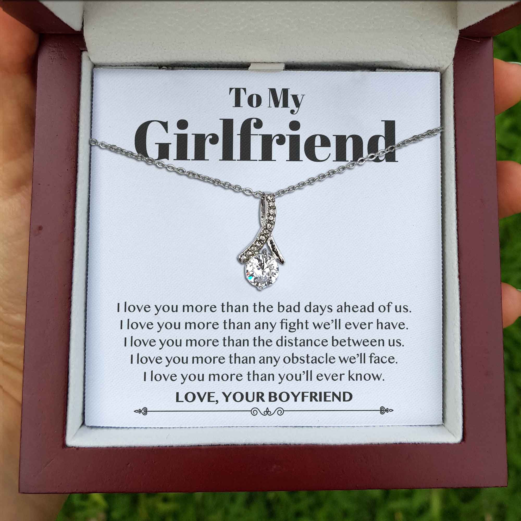 ShineOn Fulfillment Jewelry Standard Box To My Girlfriend - I Love You More Than You'll Ever Know - Necklace