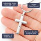 ShineOn Fulfillment Jewelry Standard Box To My Son - Braver Than You Believe - Cross Necklace