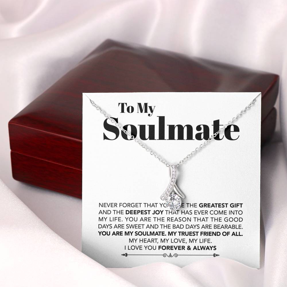 ShineOn Fulfillment Jewelry Standard Box To My Soulmate - My Heart, My Love, My Life - Necklace