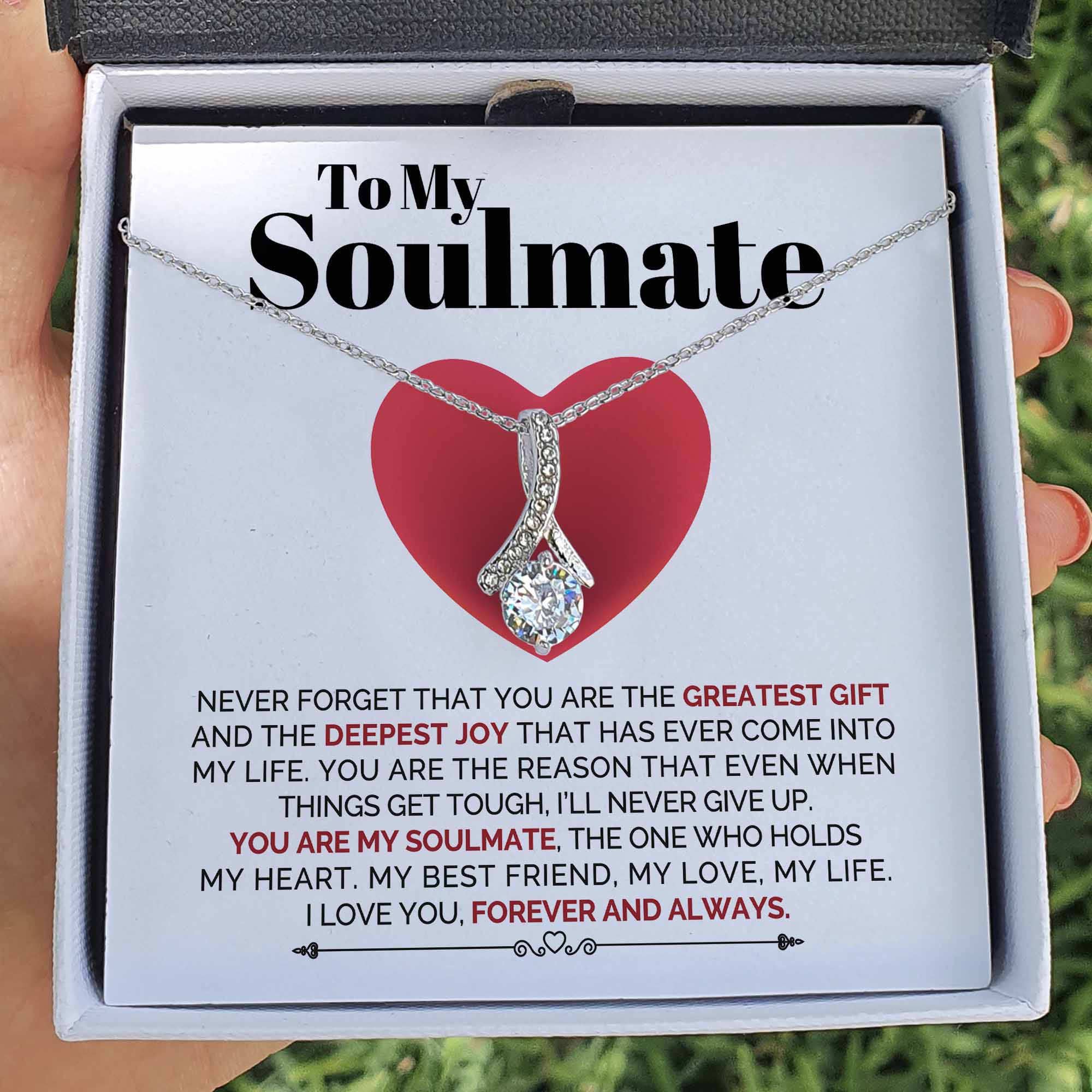 ShineOn Fulfillment Jewelry Standard Box To My Soulmate - My Love, My Life - Necklace