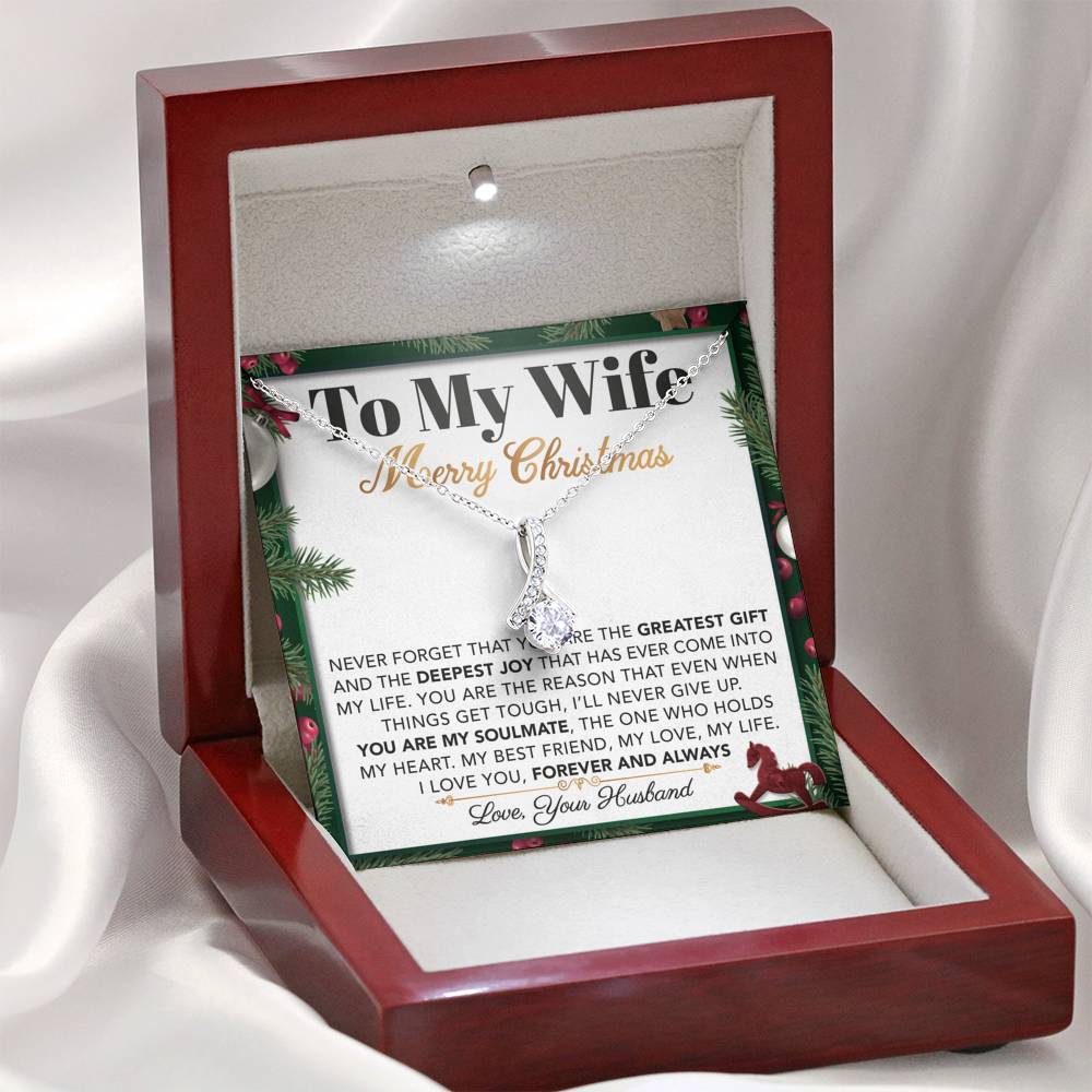 ShineOn Fulfillment Jewelry Standard Box To My Wife - Merry Christmas - Necklace