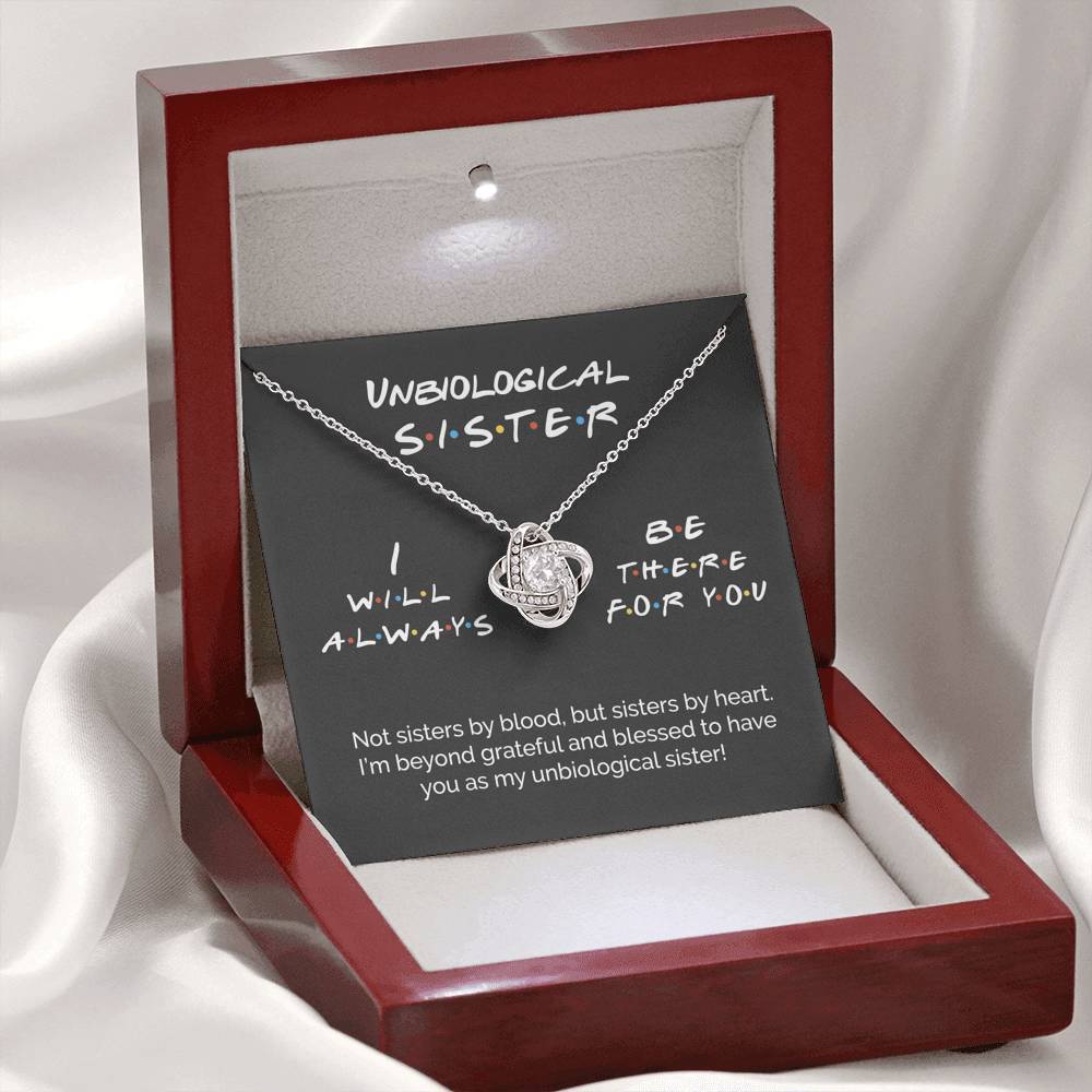 ShineOn Fulfillment Jewelry Standard Box Unbiological Sister -  I Will Always Be There For You - Knot Necklace