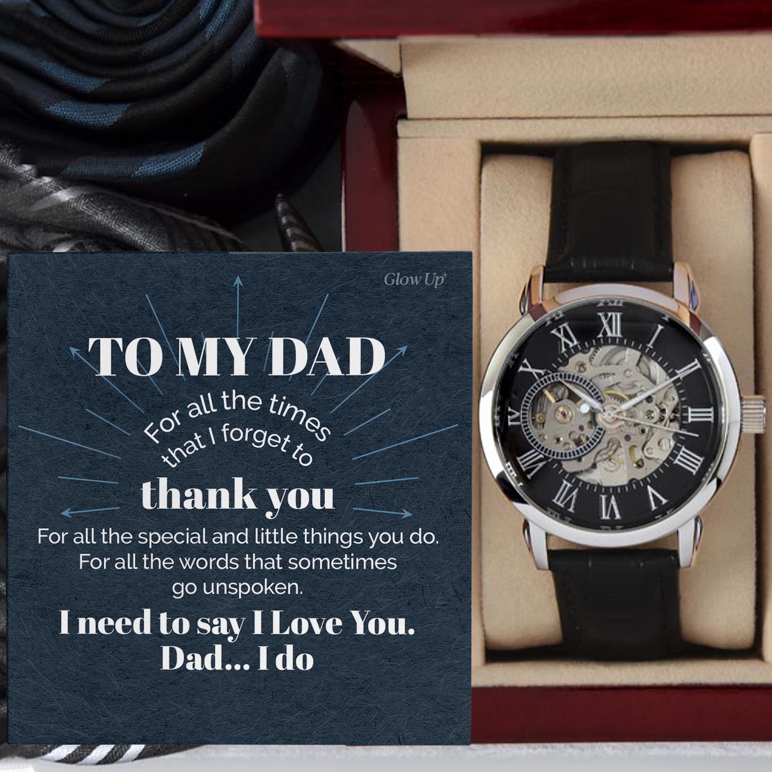 ShineOn Fulfillment Jewelry To My Dad - Thank You for All - Openwork Watch