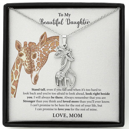 ShineOn Fulfillment Jewelry To My Daughter - Giraffes Necklace - Promise To Love You