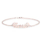 Glow Up Chain & Link Bracelets Rose Gold Color / Alison Custom Name Bracelet