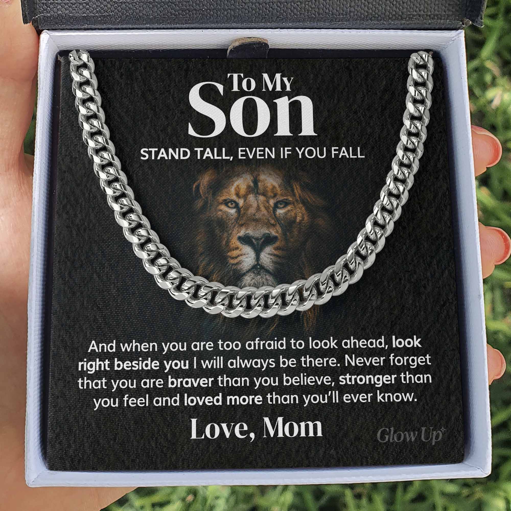 Stand Tall Cuban Chain Necklace | Strengthen Mom-Son Bond