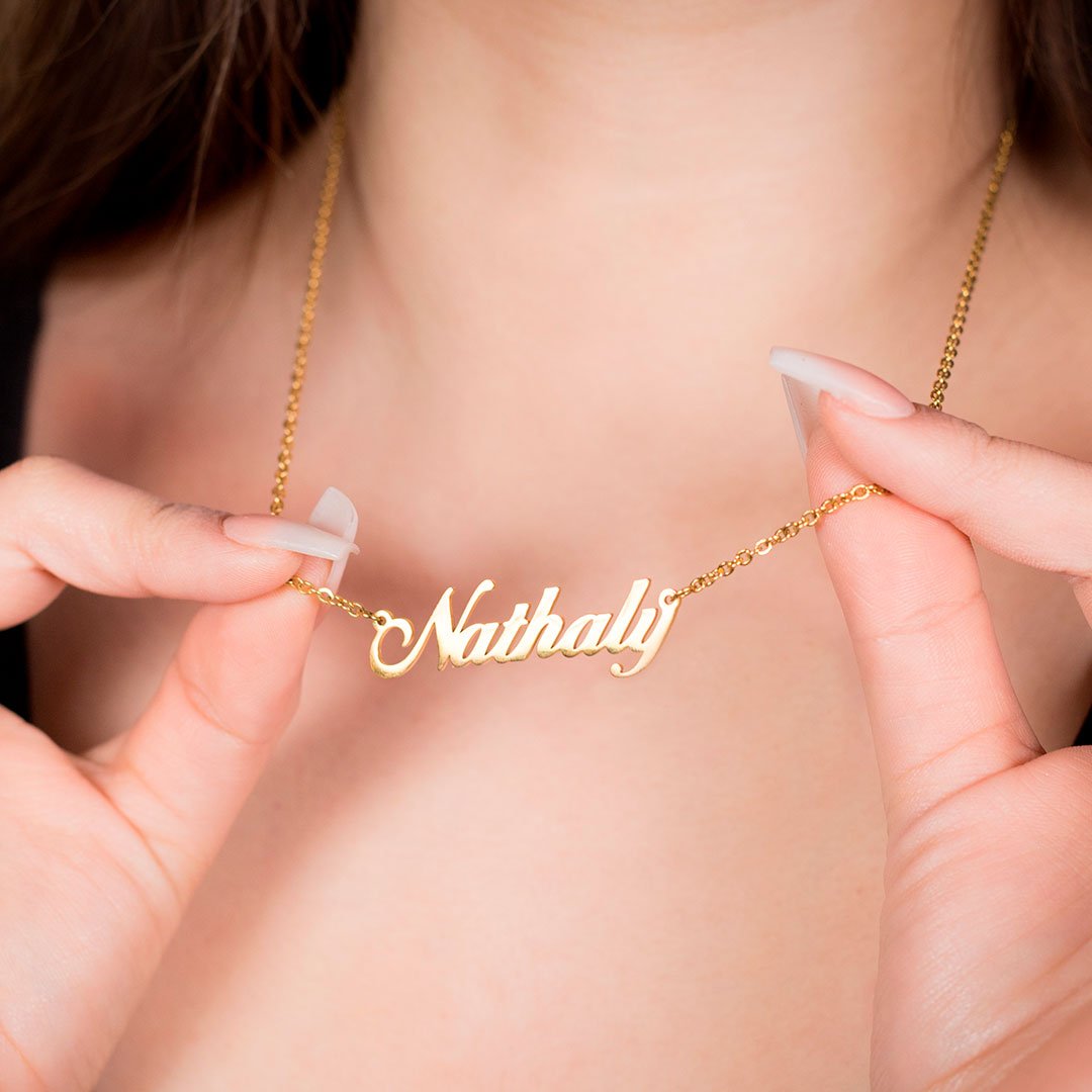 Glow Up Name Necklaces 18k Gold Plated / 16
