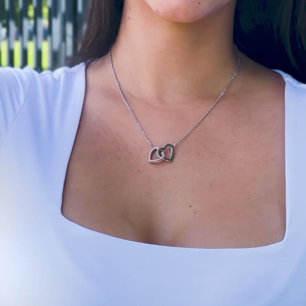 To Our Daughter - Interlocked Hearts Necklace - We Will Always Be There For You