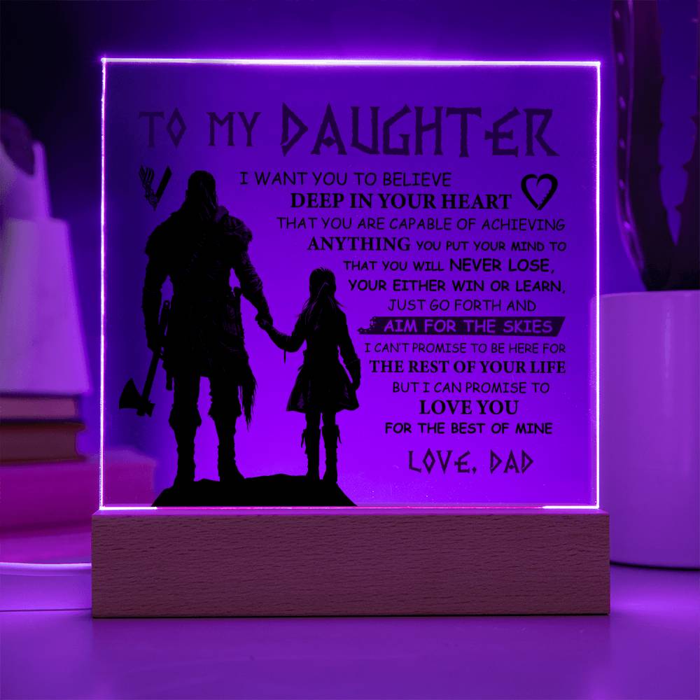 ShineOn Fulfillment Acrylic To my Daughter - Aim for the Skies - Square Acrylic Plaque