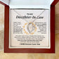 ShineOn Fulfillment Jewelry 14k White Gold Finish / Luxury Box To my Daughter-In-Law - My Bonus Daughter - Forever Love Necklace