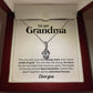 ShineOn Fulfillment Jewelry 14K White Gold Finish / Luxury Box To my Grandma -  Cherished Forever - Ribbon Necklace