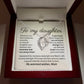 ShineOn Fulfillment Jewelry 14k White Gold Finish / Luxury LED Box To my Daughter - Feel my love - Forever Love Necklace