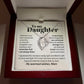 ShineOn Fulfillment Jewelry 14k White Gold Finish / Luxury LED Box To my Daughter - My warmest wishes - Forever Love Necklace