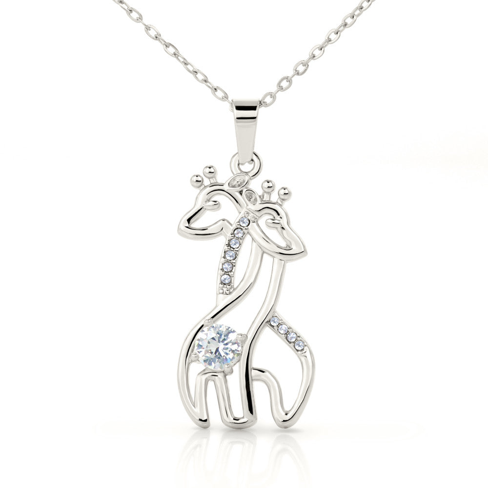 ShineOn Fulfillment Jewelry 14K White Gold Finish To my Daughter - You have always been the sunshine - Giraffe Necklace