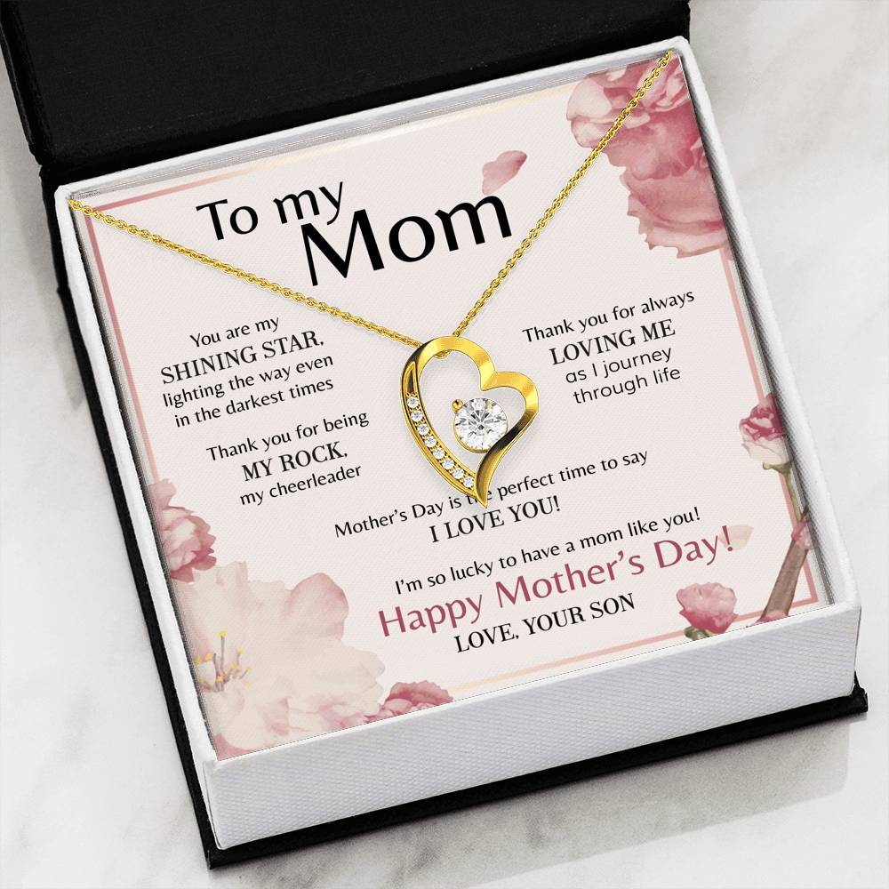 ShineOn Fulfillment Jewelry 14k White Gold Finish To My Mom - Forever Love - I Love You Mother