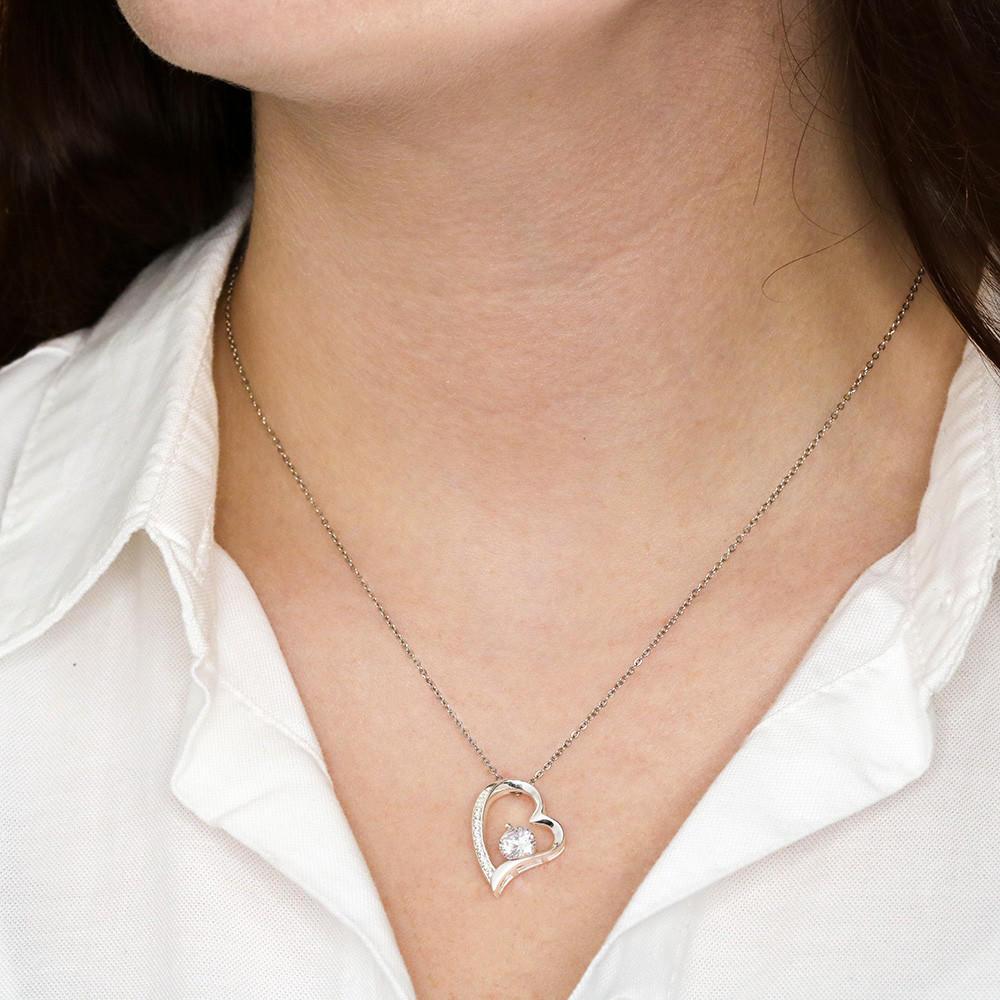 ShineOn Fulfillment Jewelry 14k White Gold Finish To My Mom - Forever Love - Our Heart as One