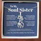ShineOn Fulfillment Jewelry 14K White Gold Finish To My Soul Sister - Sister Of My Soul - Giraffes Necklace