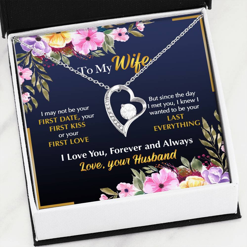 ShineOn Fulfillment Jewelry 14k White Gold Finish To My Wife - B&G - Love You Forever Card