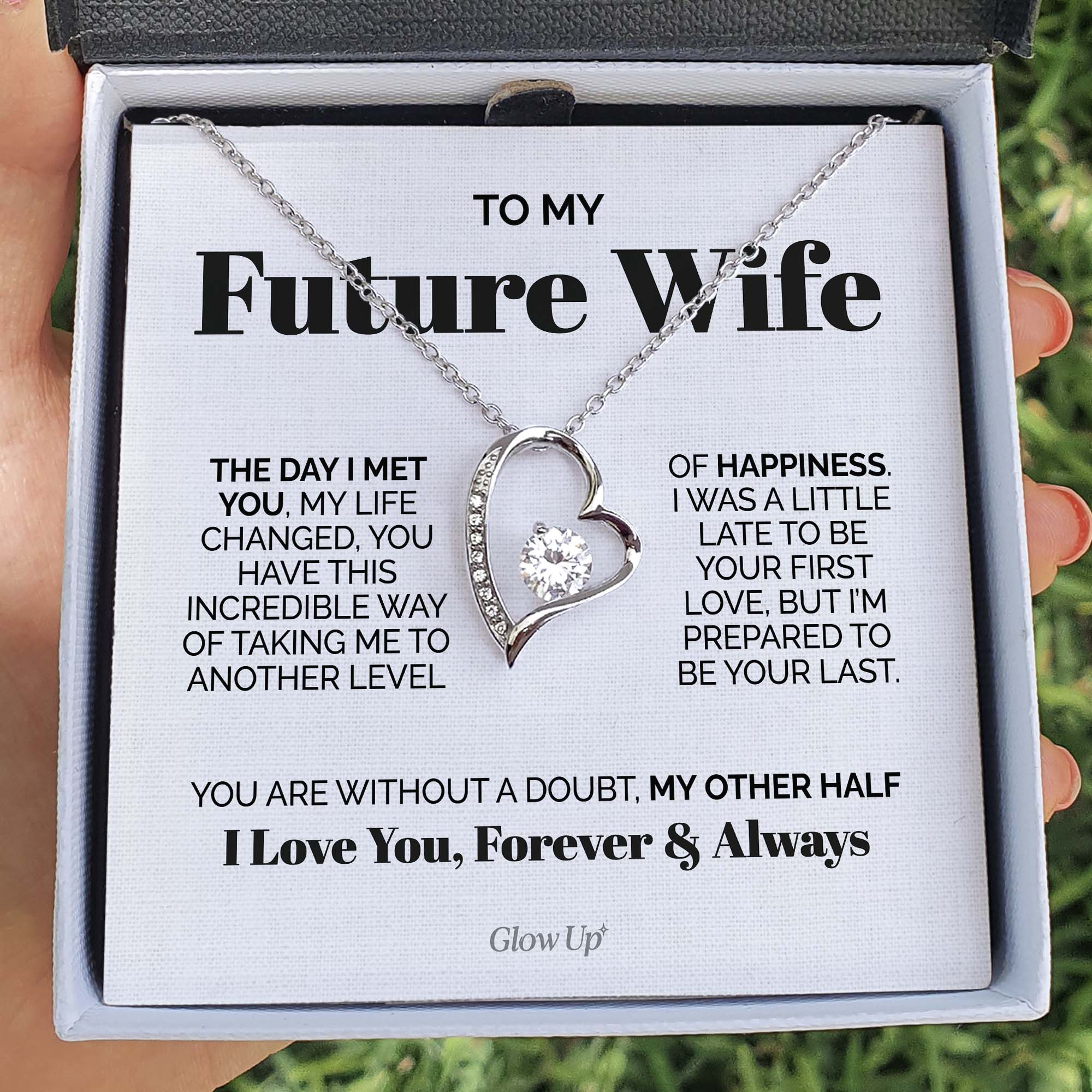 To my Future Wife The day I met you Forever Love Necklace