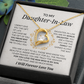 ShineOn Fulfillment Jewelry 18k Yellow Gold Finish / Standard Box To my Daughter-In-Law - My Bonus Daughter - Forever Love Necklace