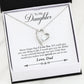 ShineOn Fulfillment Jewelry 18k Yellow Gold Finish To My Daugther - Forever Love - I Love You