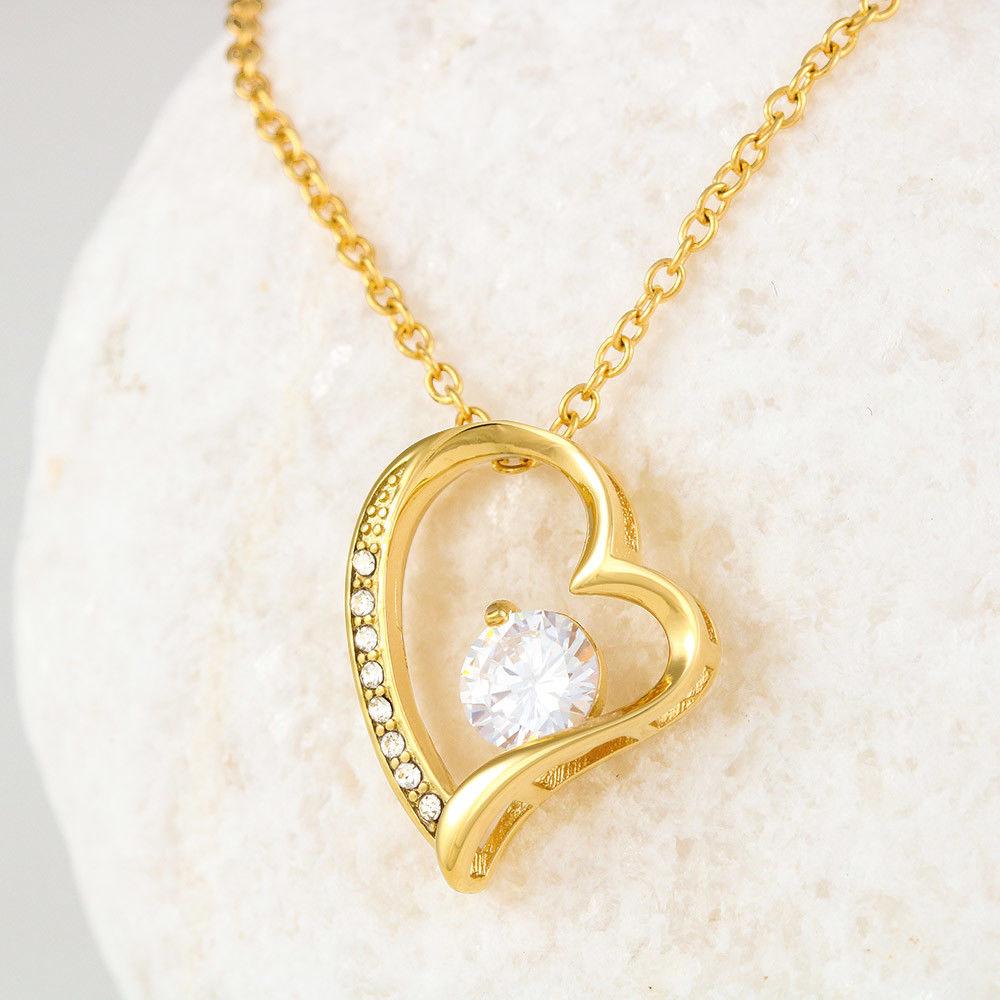 ShineOn Fulfillment Jewelry 18k Yellow Gold Finish To My Daugther - Forever Love - I Love You