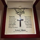 ShineOn Fulfillment Jewelry Luxury LED Box To my Son from Mum - Stand tall - Cross Necklace
