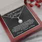 ShineOn Fulfillment Jewelry Mahogany Style Luxury Box To My Beautiful Girlfriend - The Day I Met You - Eternal Hope Necklace