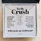ShineOn Fulfillment Jewelry Mahogany Style Luxury Box To My Crush - Will You Be My Girlfriend? - Eternal Hope Necklace