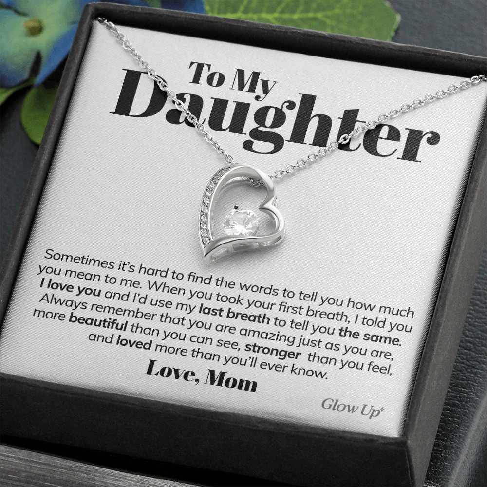 ShineOn Fulfillment Jewelry Mahogany Style Luxury Box To My Daughter - Always Remember - Forever Love Necklace