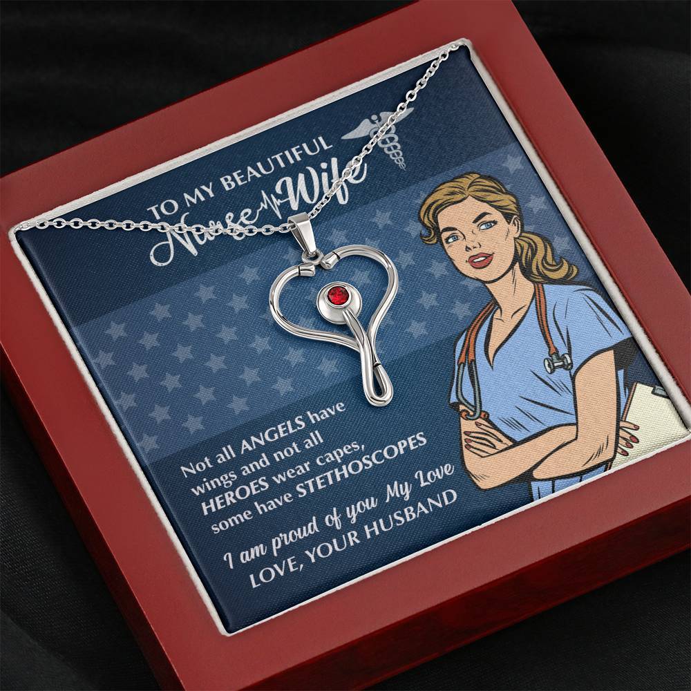 ShineOn Fulfillment Jewelry Mahogany Style Luxury Box To My Nurse Wife - Not All Heroes Wear Capes