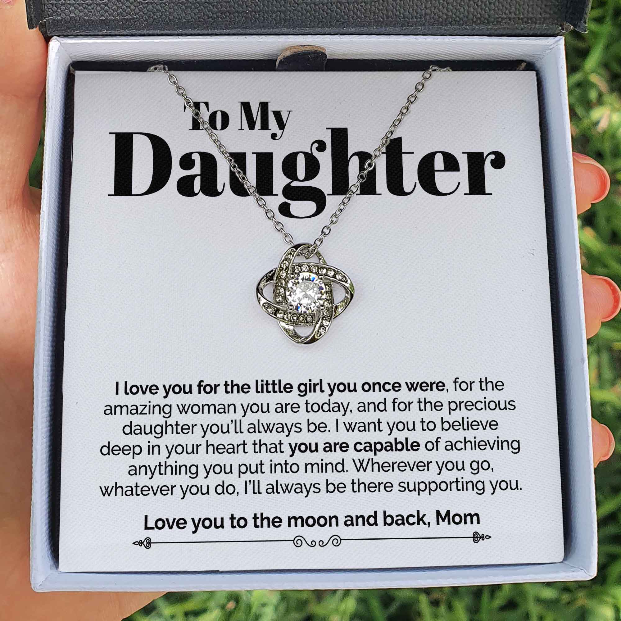 ShineOn Fulfillment Jewelry Standard Box To My Daughter - I Love You - Love Knot Necklace