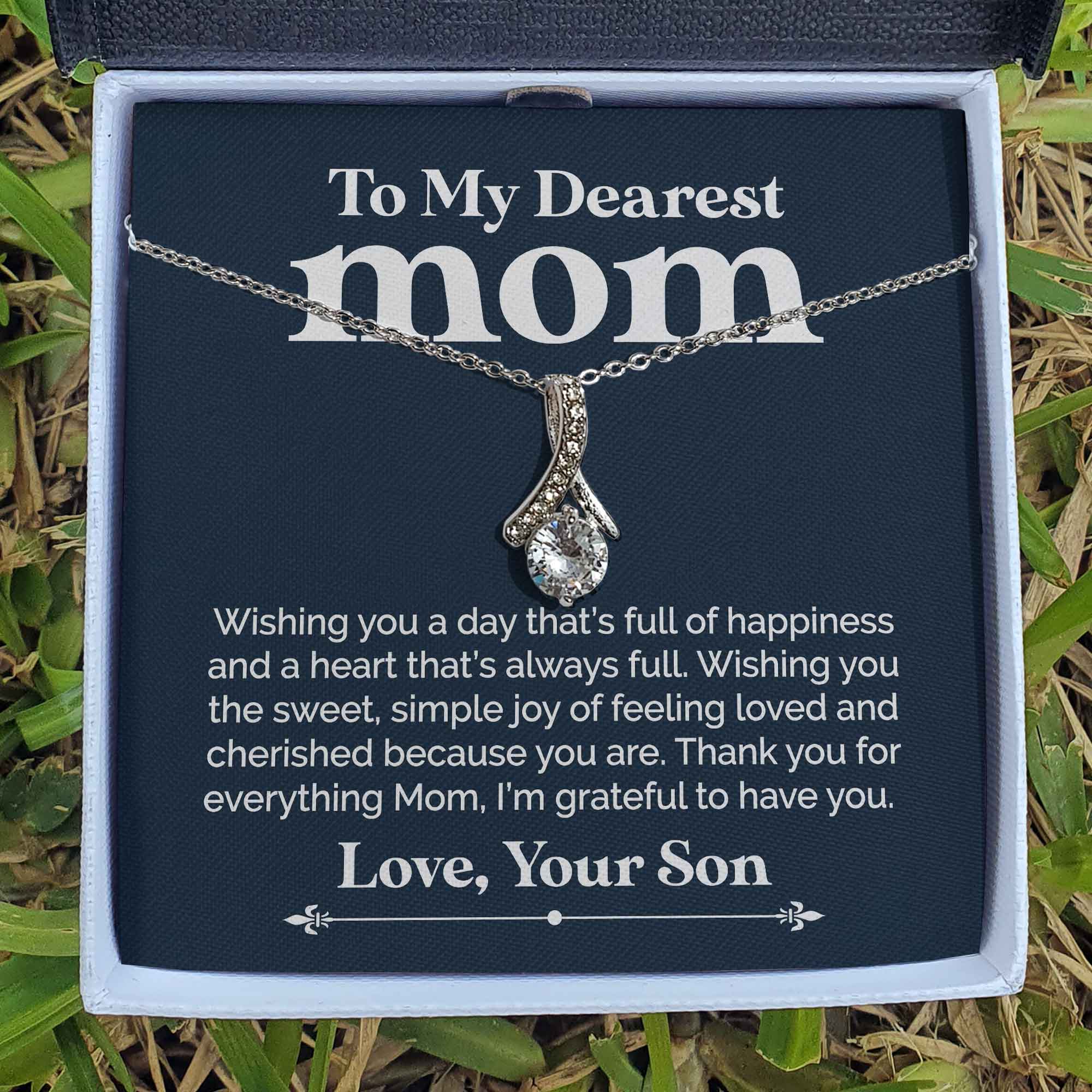 ShineOn Fulfillment Jewelry Standard Box To My Dearest Mom - Grateful To Have You - Necklace