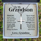 ShineOn Fulfillment Jewelry Standard Box To My Grandson - Stand Tall - Cross Necklace