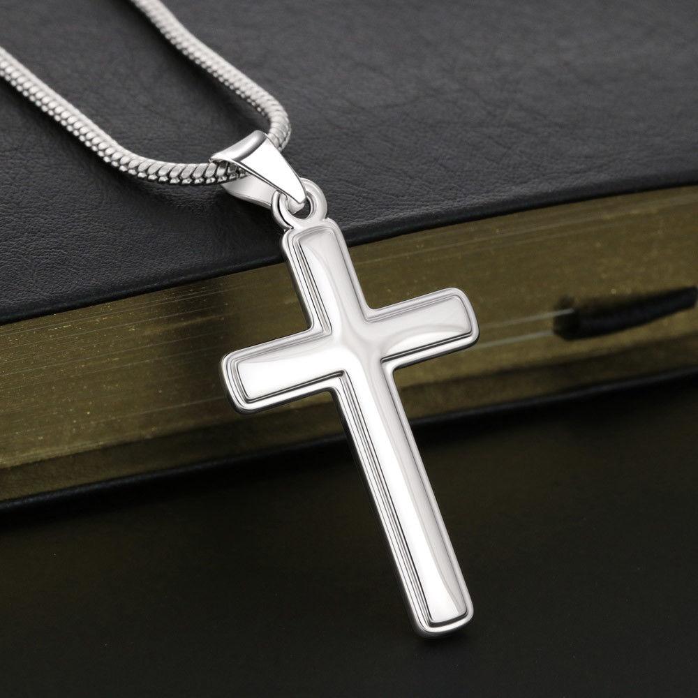 ShineOn Fulfillment Jewelry Standard Box To My Grandson - Stand Tall - Cross Necklace