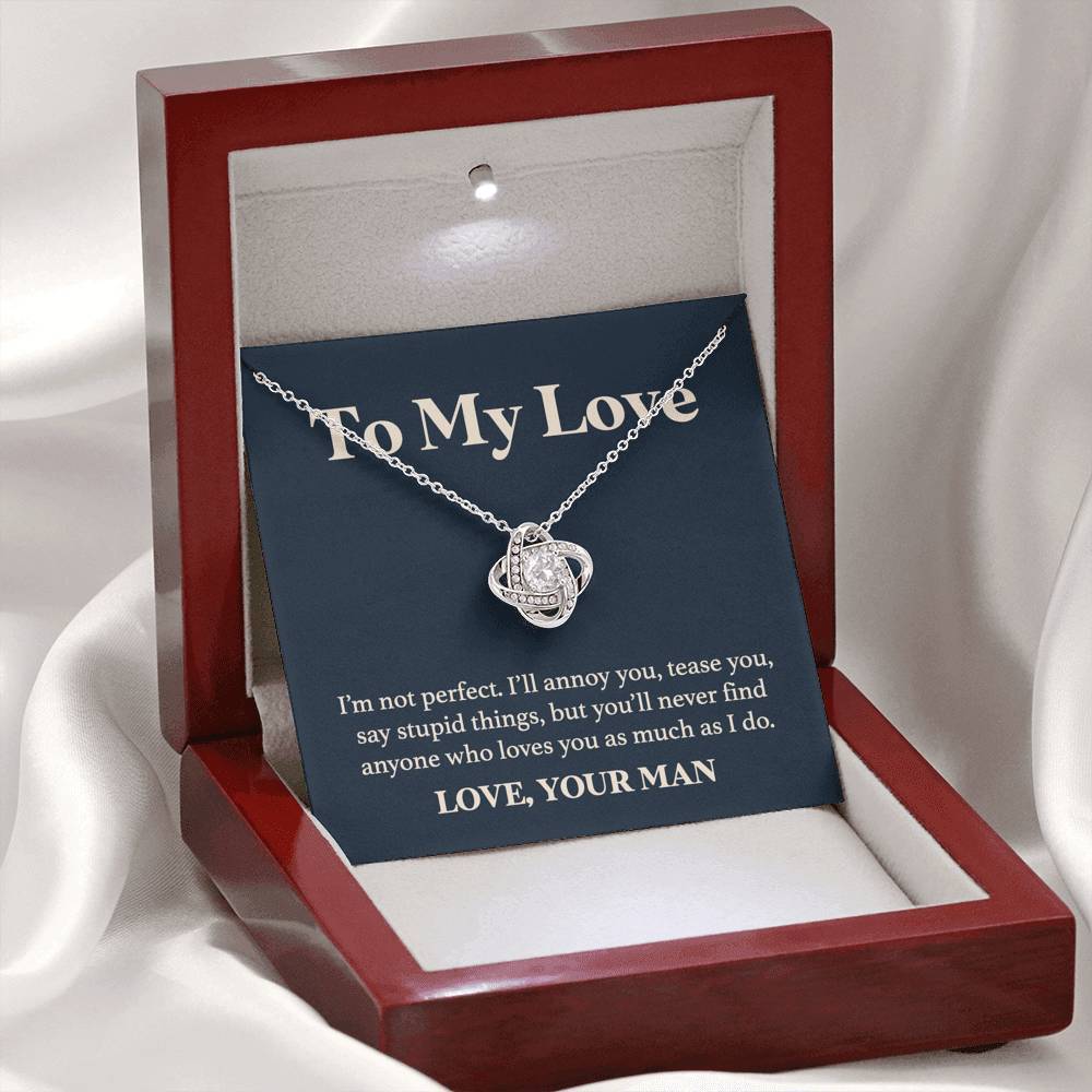 ShineOn Fulfillment Jewelry Standard Box To My Love - I'm Not Perfect - Necklace