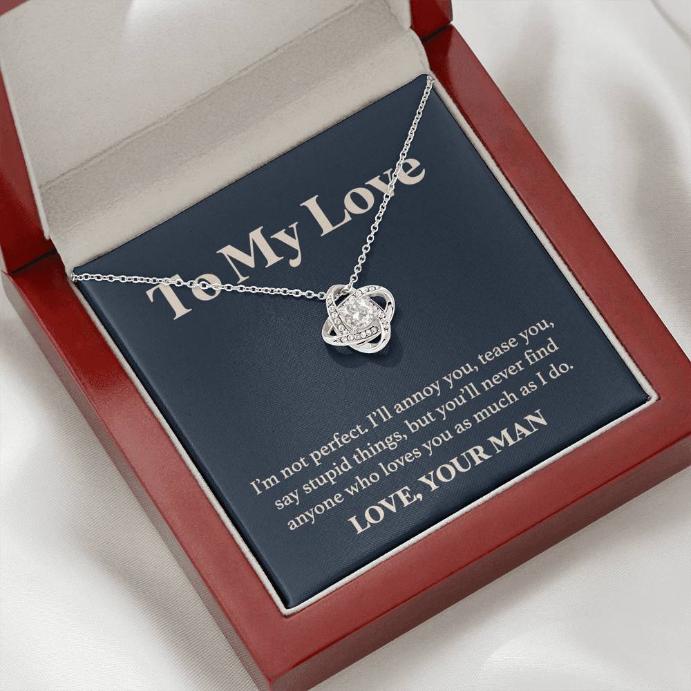 ShineOn Fulfillment Jewelry Standard Box To My Love - I'm Not Perfect - Necklace