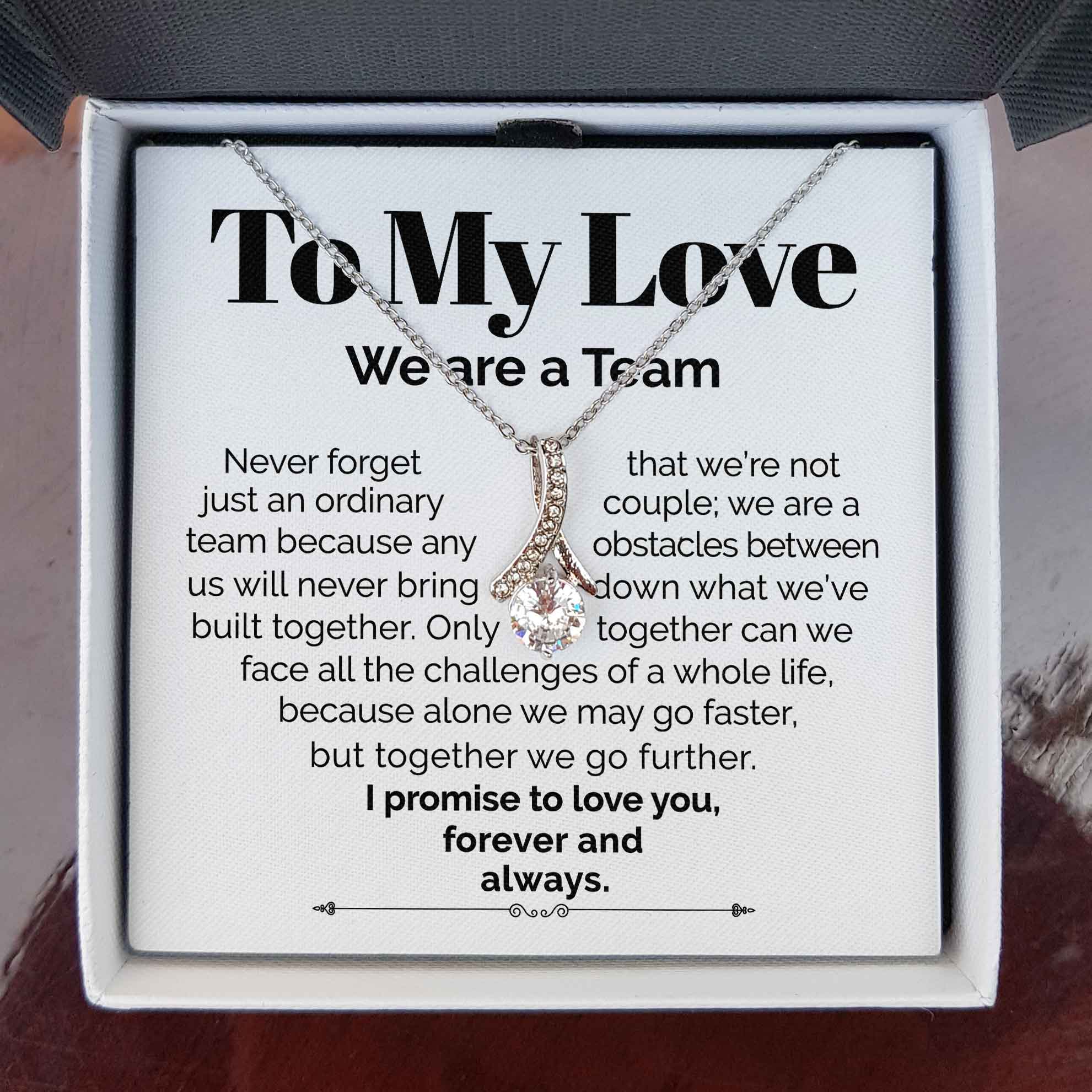 To My Dearest Mom - You Mean The World To Me - Ribbon Necklace – Glow Up  Store