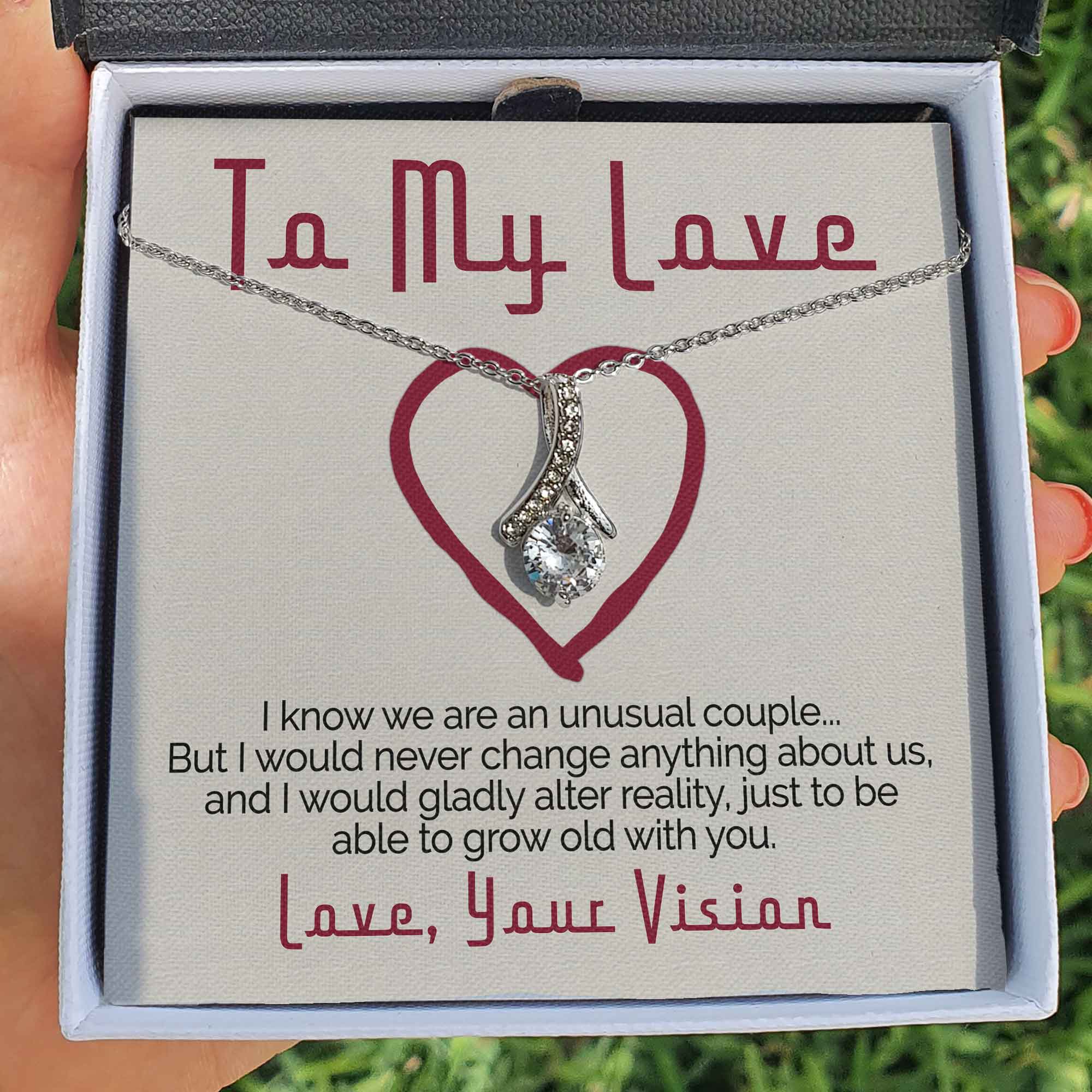 ShineOn Fulfillment Jewelry Standard Box To My Love - We Are An Unusual Couple - Necklace